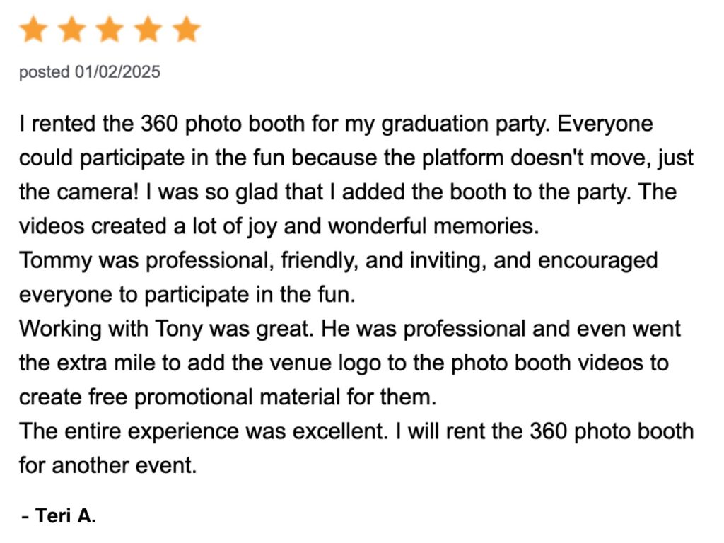 360 photo booth review