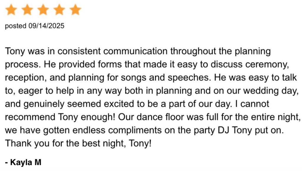 Wedding reception DJ Detroit MI Wedding reception DJ Detroit MI