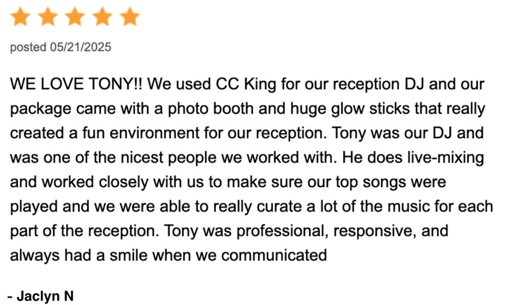 Wedding DJ in Southeast Michigan