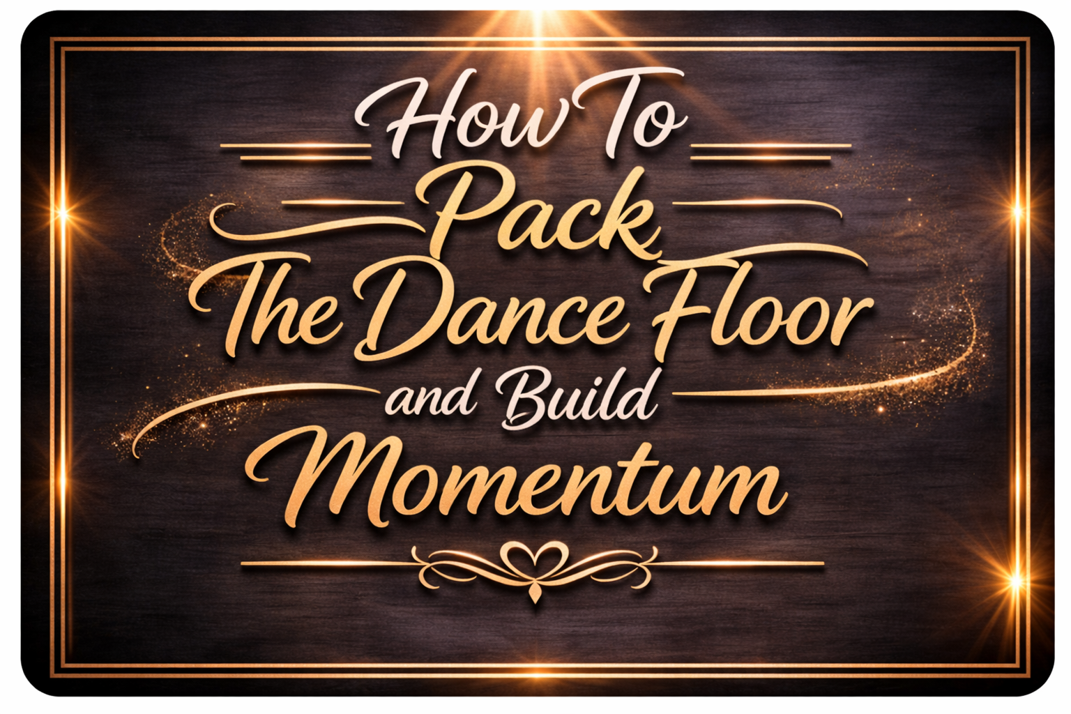 How to pack the dance floor and build momentum