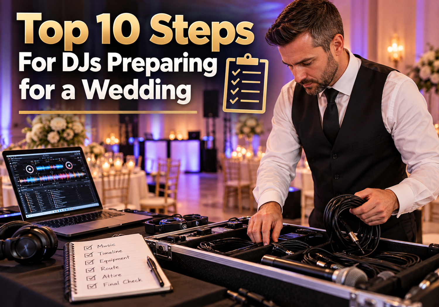 Top 10 Steps For DJs Preparing For a Wedding png